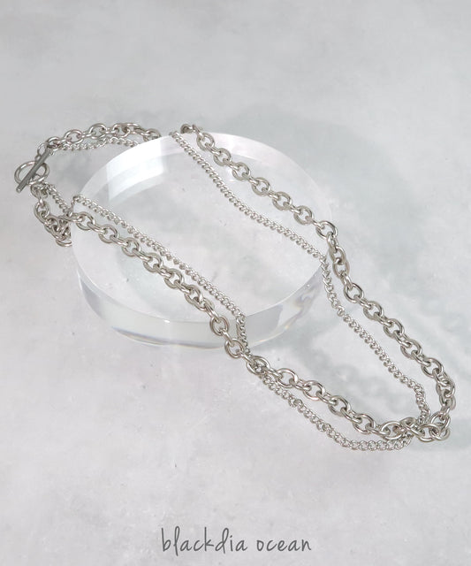 blackdia ocean マンテルダブルチェーンネックレス