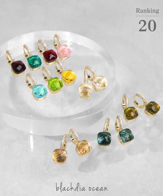 【SALE¥2,990→¥1,990】blackdia ocean ジルコニアクォーツピアス