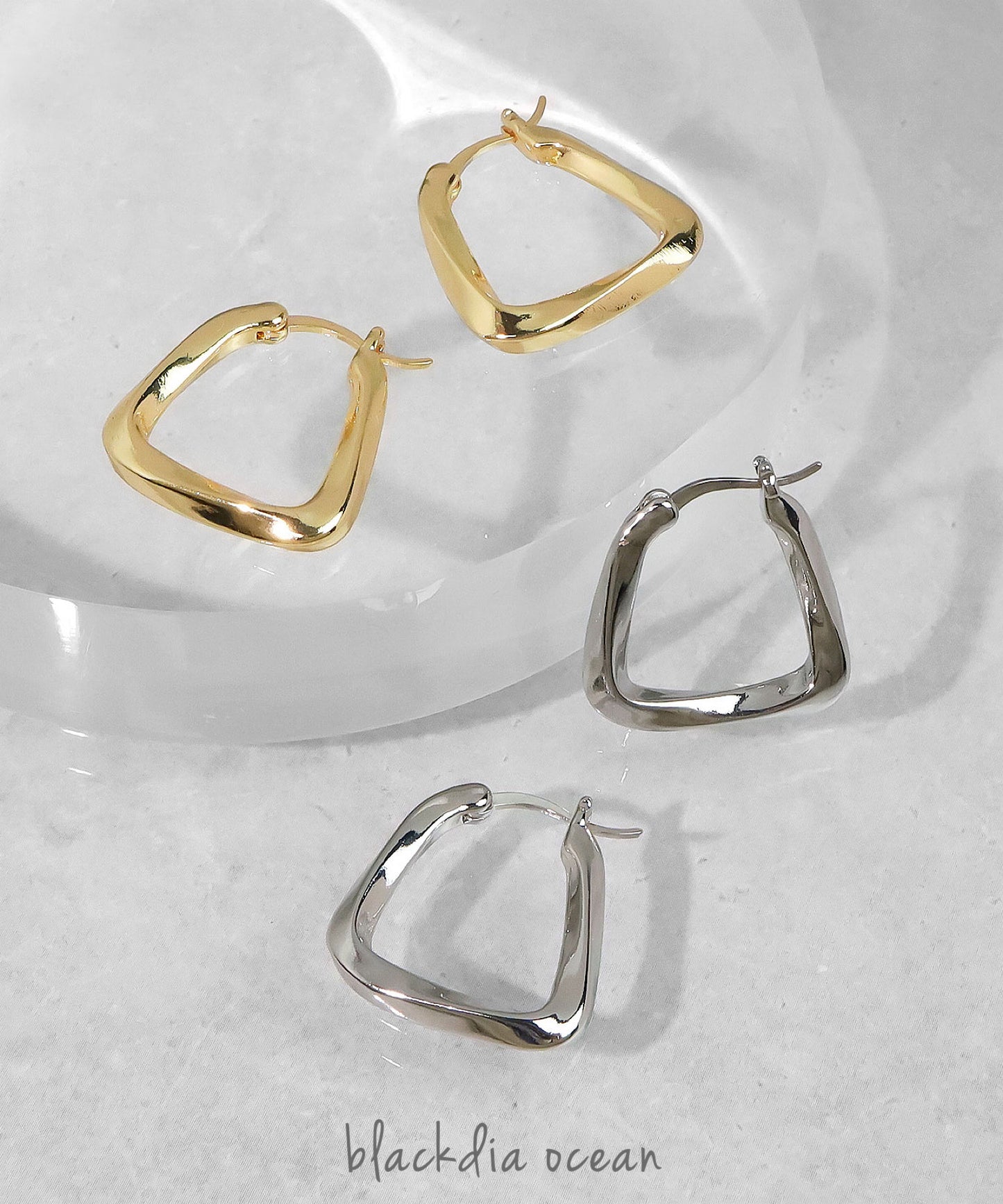 blackdia ocean スクエアニュアンス ピアス/イヤリング