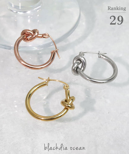 blackdia ocean シンプルツイスト フープピアス