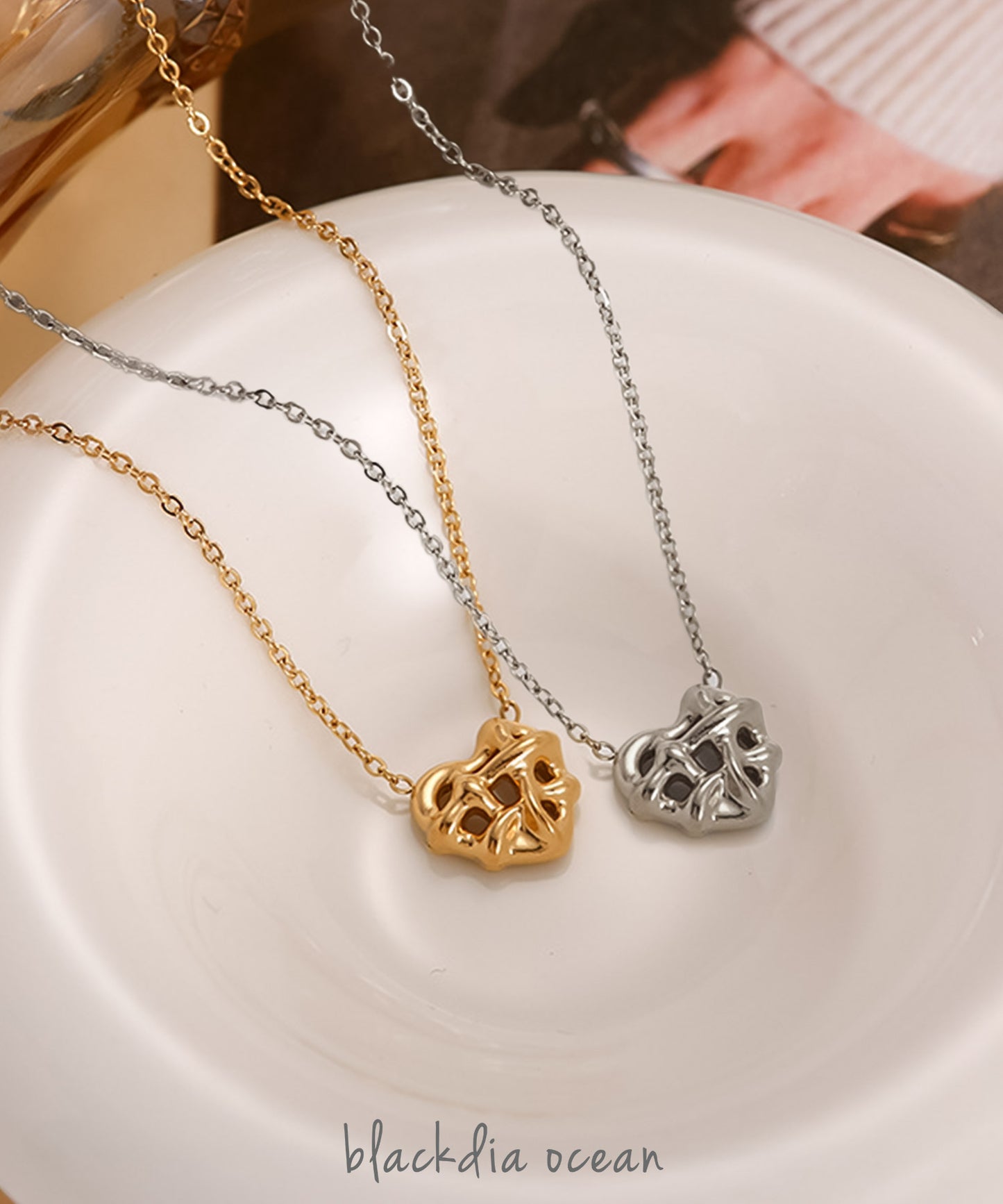 blackdia ocean ハートパイ ネックレス