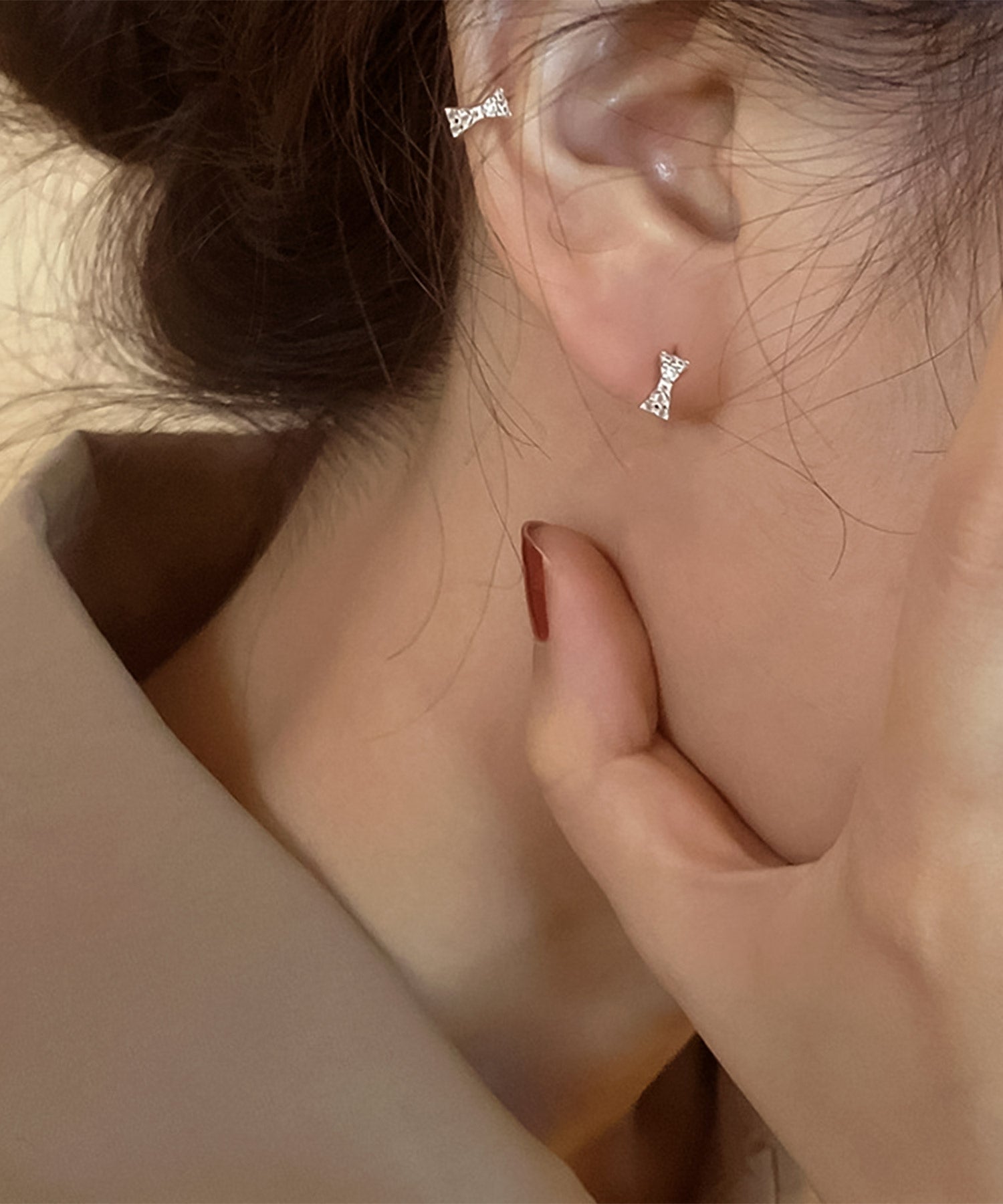 blackdia ocean ミニリボン フープピアス