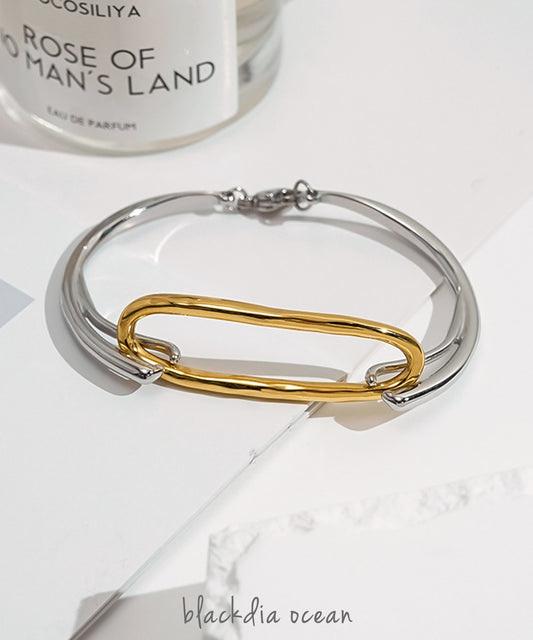 blackdia ocean レクタングル バイカラーバングル