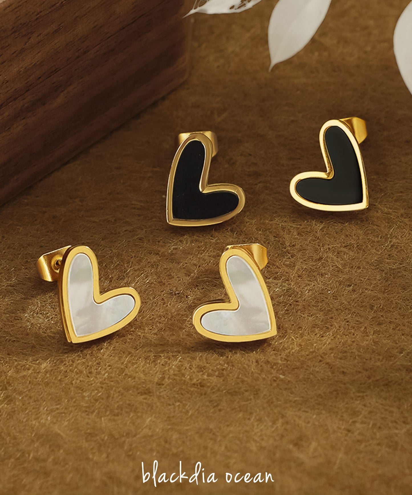 blackdia ocean ハート シェルプレート ピアス