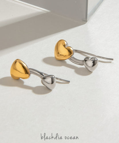 blackdia ocean バイカラーハートピアス
