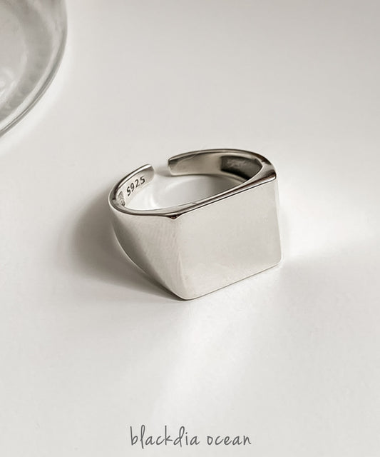 blackdia ocean 印台オープンリング silver925