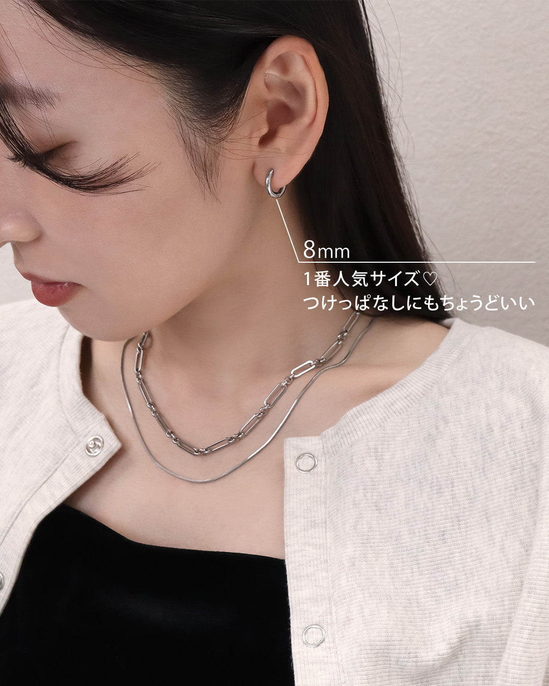 blackdia ocean ステンレス フープピアス ( 5size/4color )