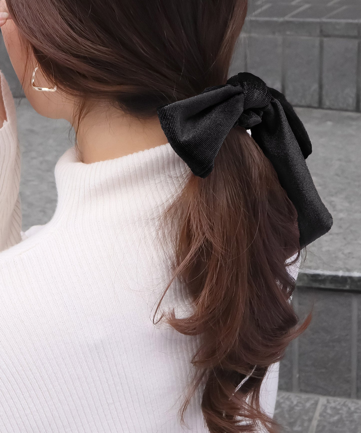 【今週末限定価格】blackdia ocean 2type ベロア リボンシュシュ