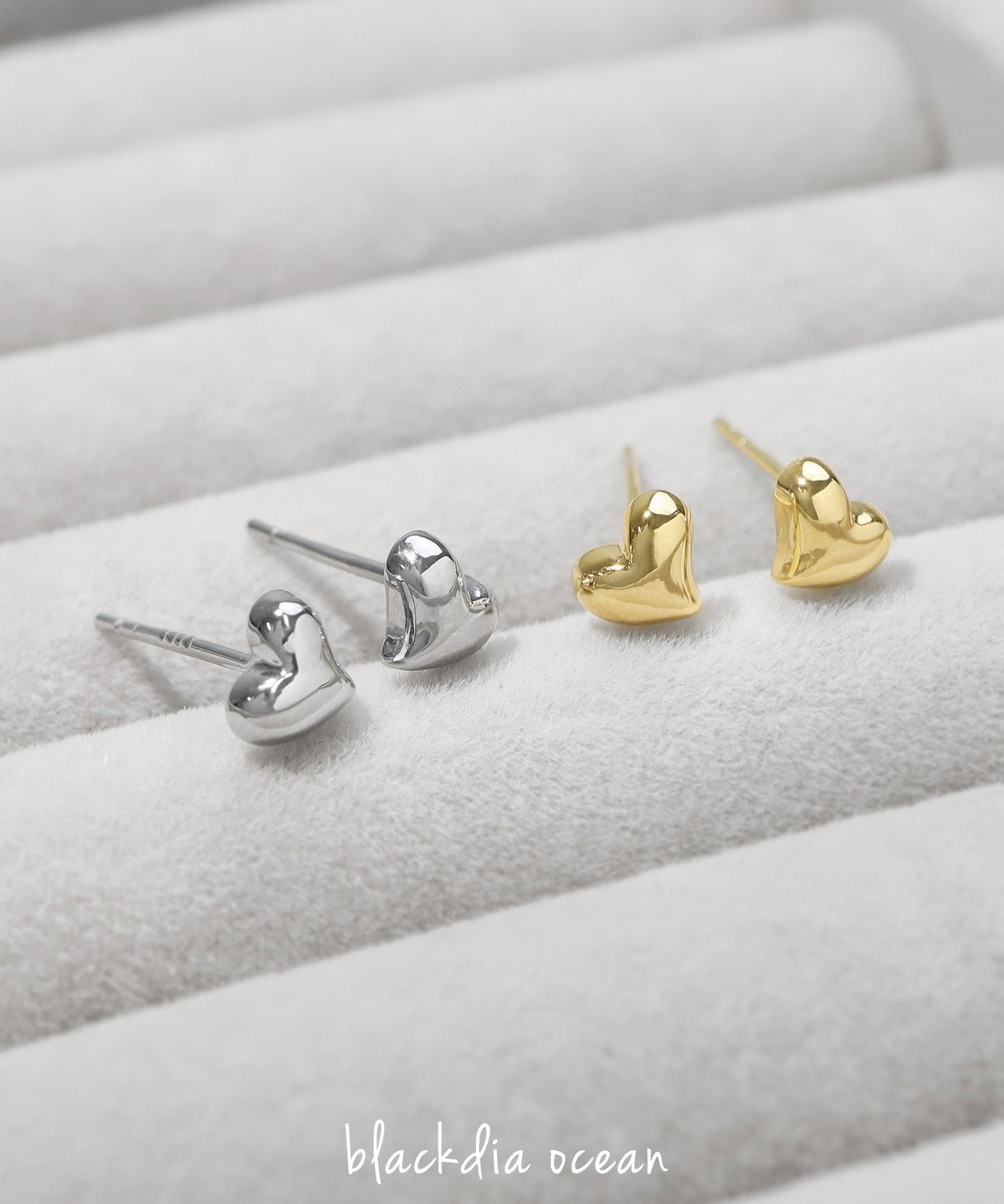 blackdia ocean ニュアンスミニハートピアス