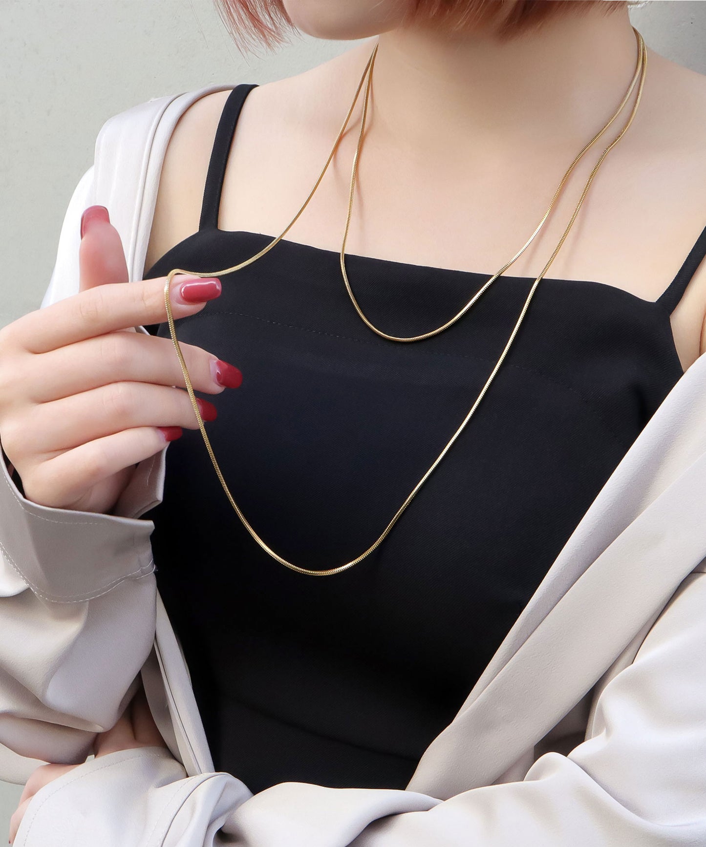 blackdia ocean ロングスネークチェーンネックレス