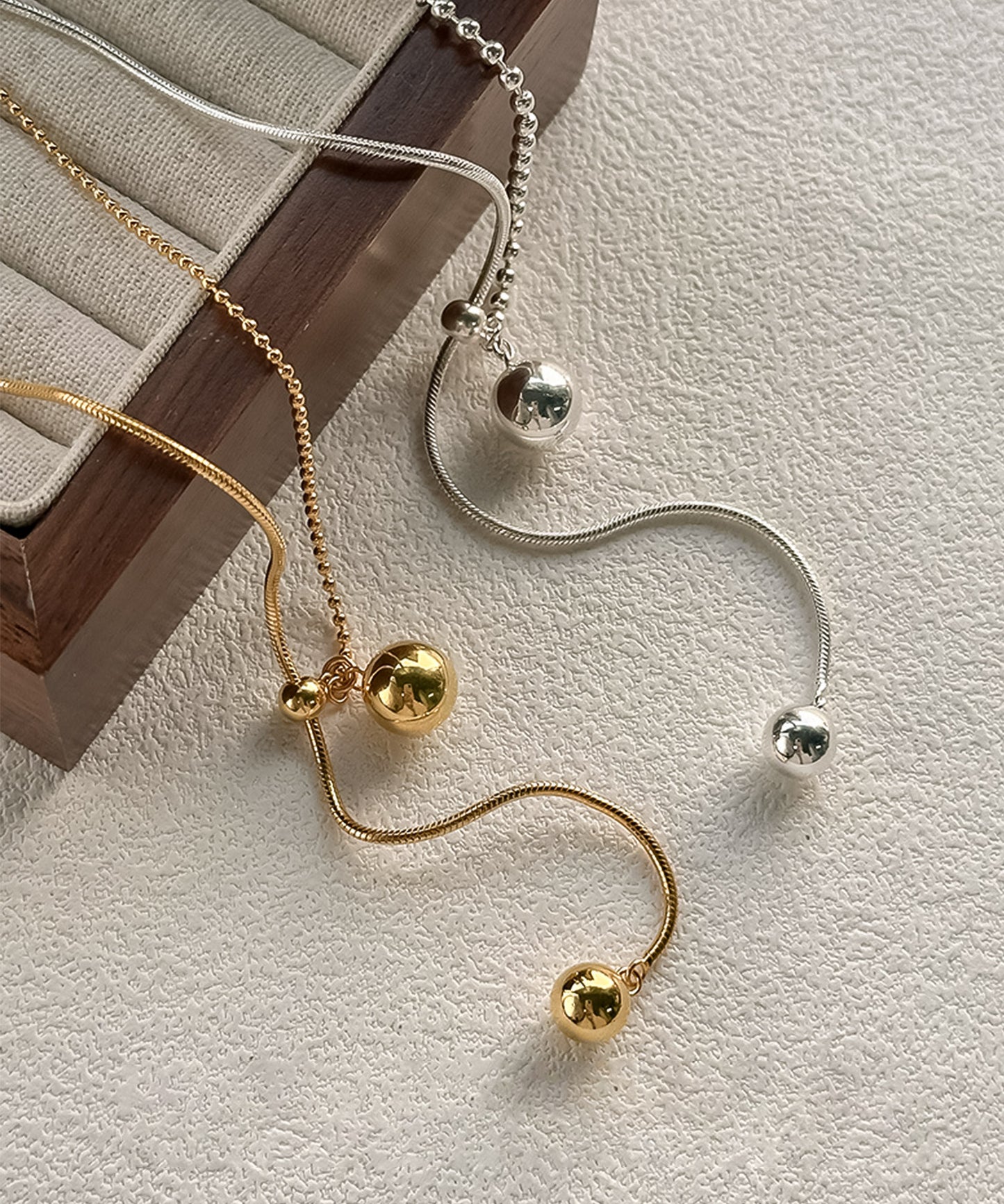 blackdia ocean ボール&スネーク ラリエットネックレス