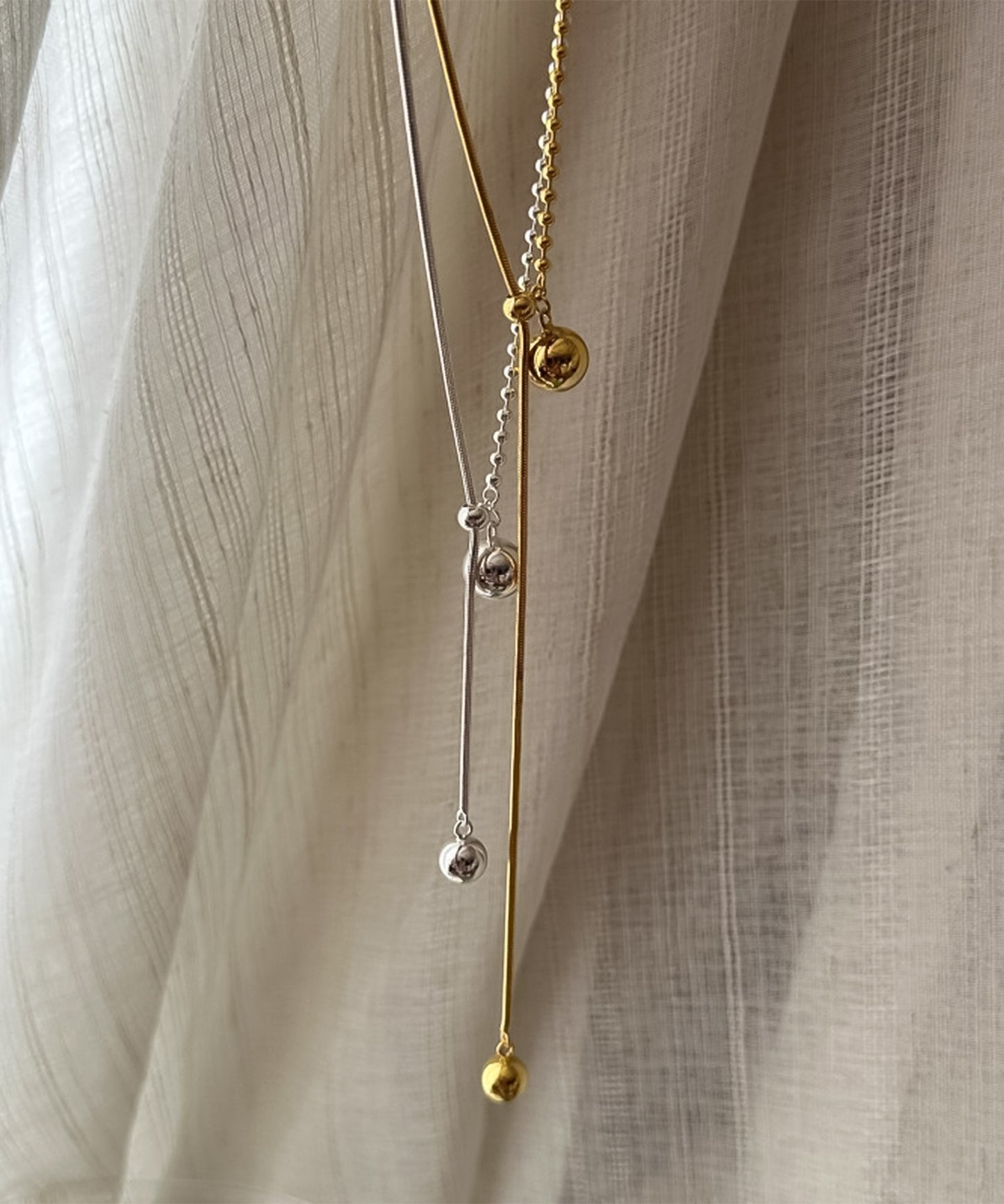 blackdia ocean ボール&スネーク ラリエットネックレス