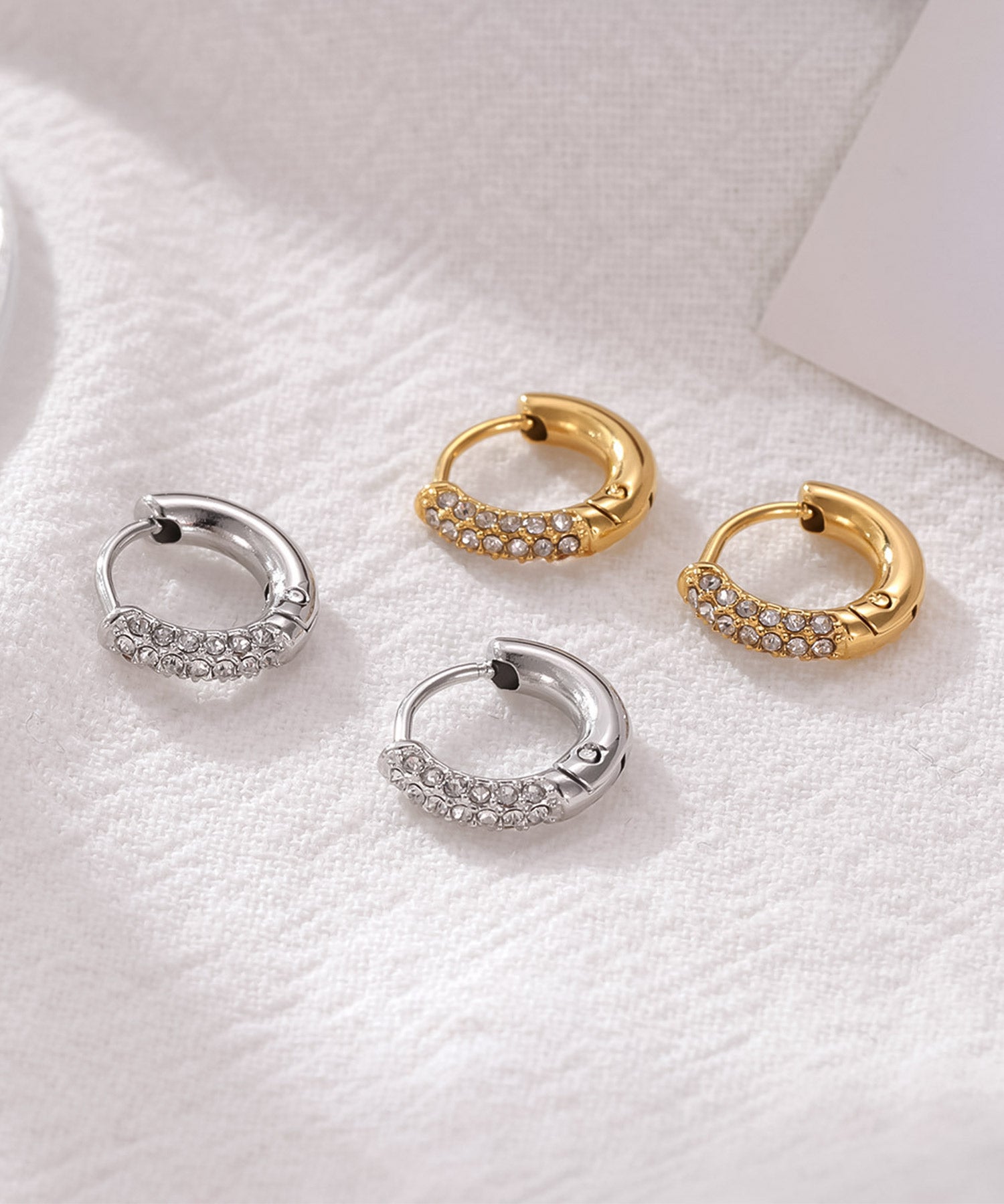 blackdia ocean パヴェ フープピアス