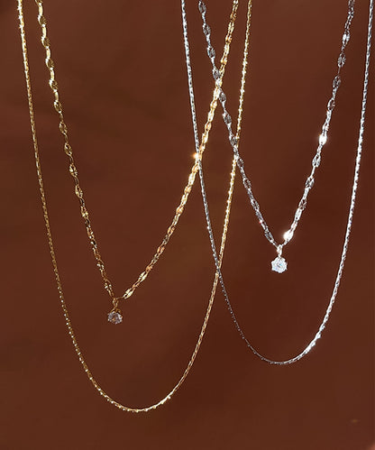 blackdia ocean ジルコニアダブルチェーンネックレス