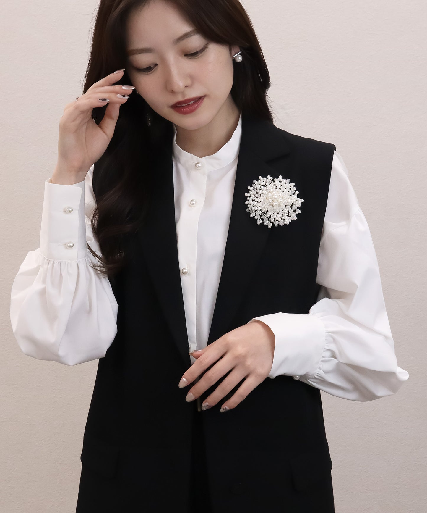 blackdia ocean パールフラワーブローチ