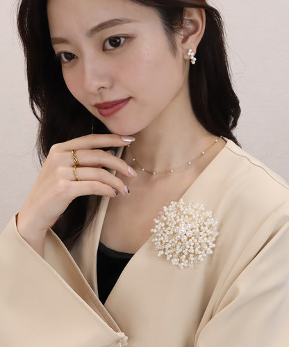 blackdia ocean パールフラワーブローチ