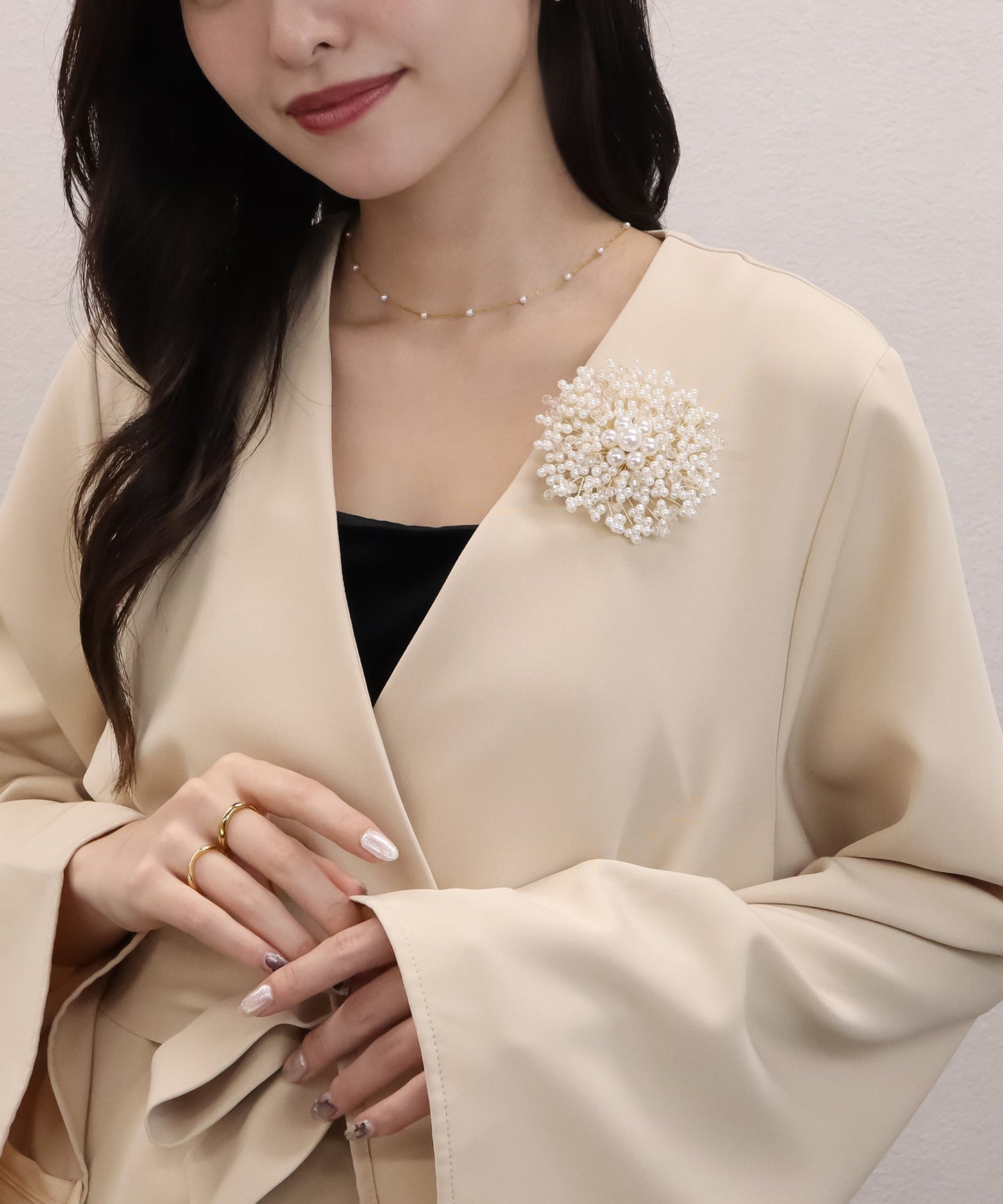 blackdia ocean パールフラワーブローチ