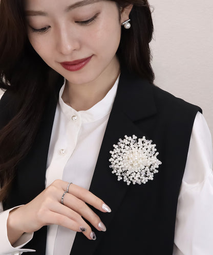 blackdia ocean パールフラワーブローチ