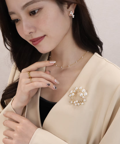 blackdia ocean パールストーンブローチ