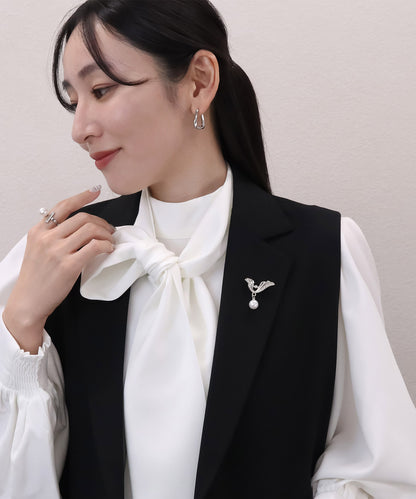 blackdia ocean パール＆ジルコニアブローチ( 2type )