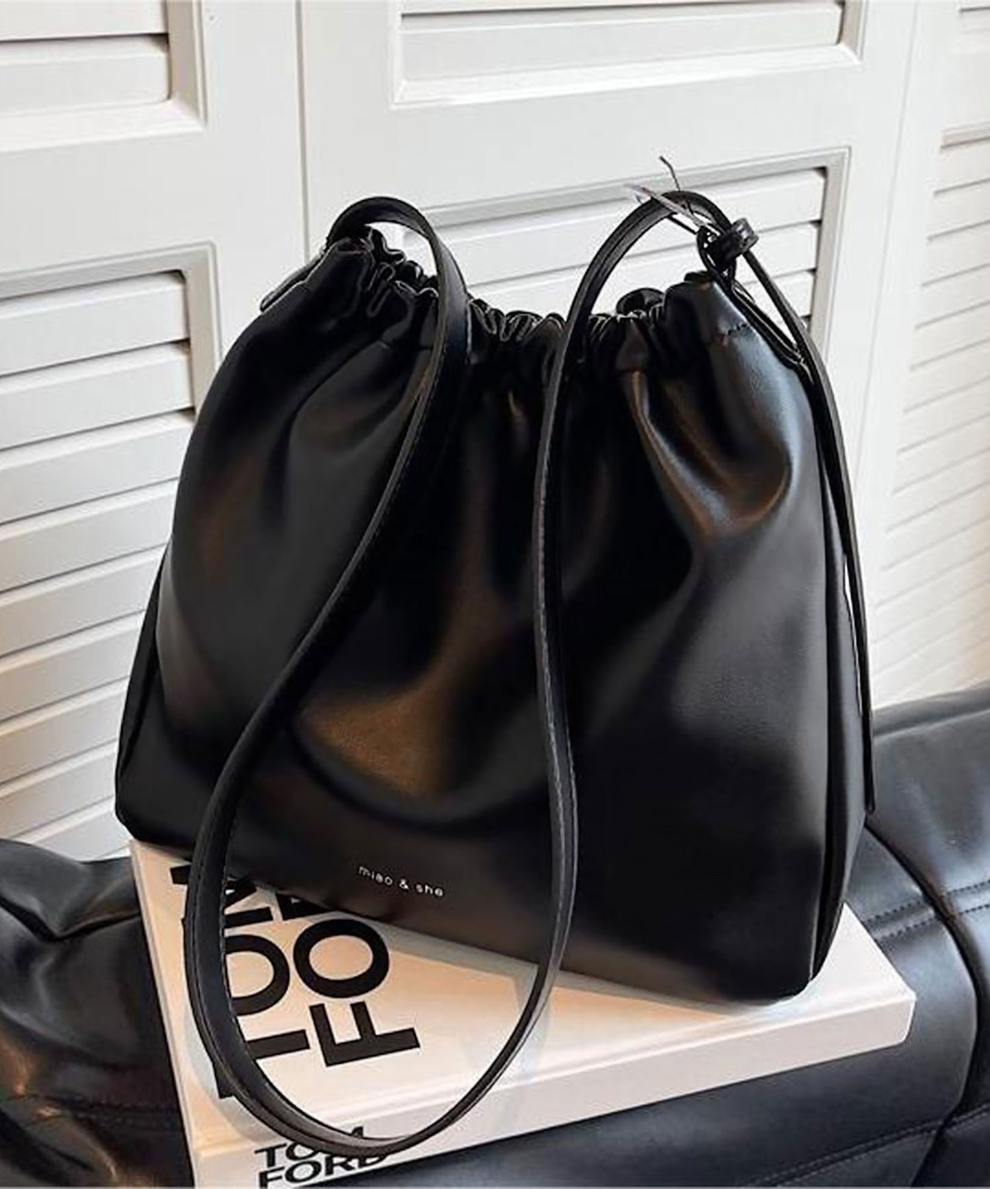 blackdia ocean レザー 巾着 ショルダー バッグ( 3color )