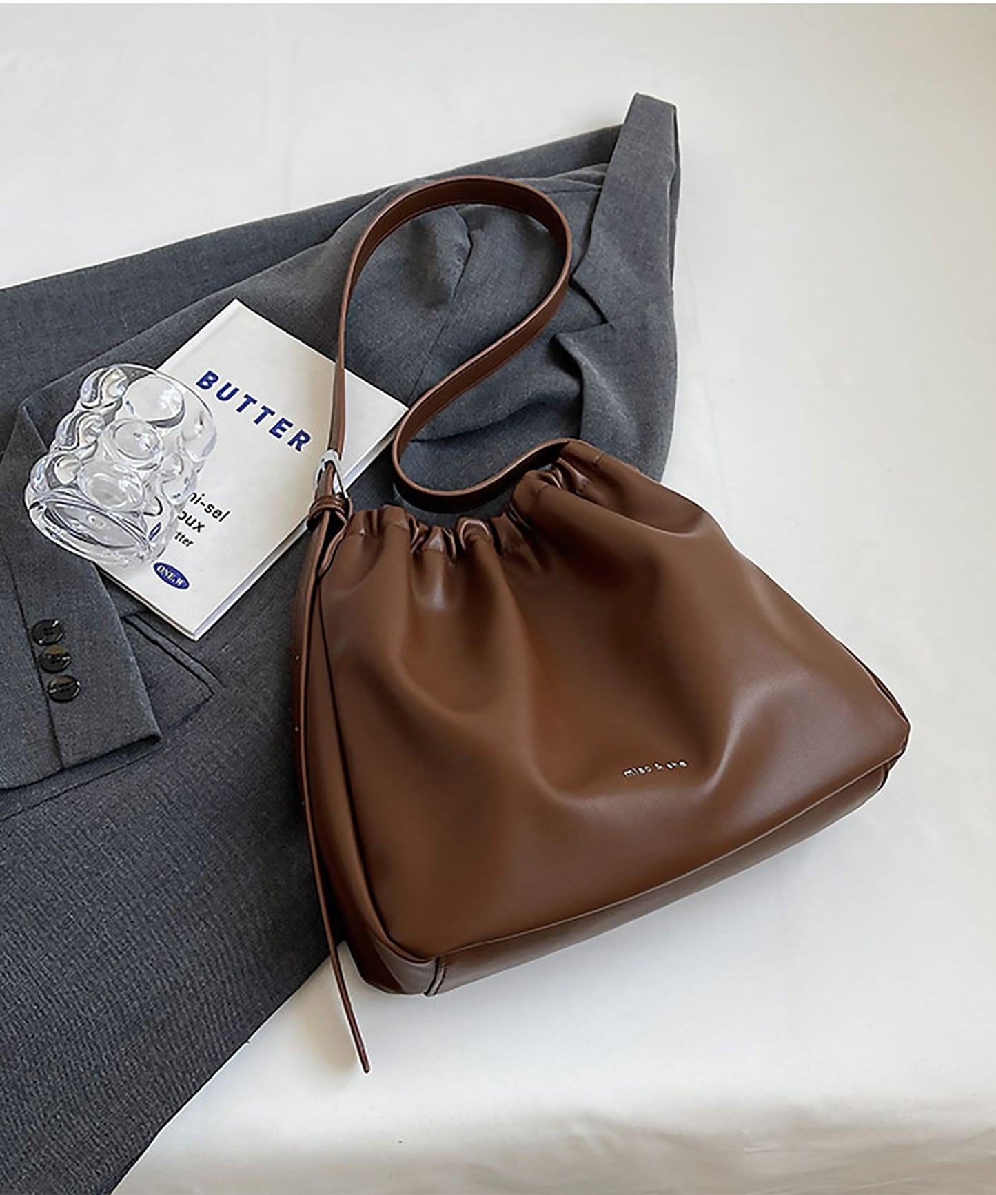 blackdia ocean レザー 巾着 ショルダー バッグ( 3color )