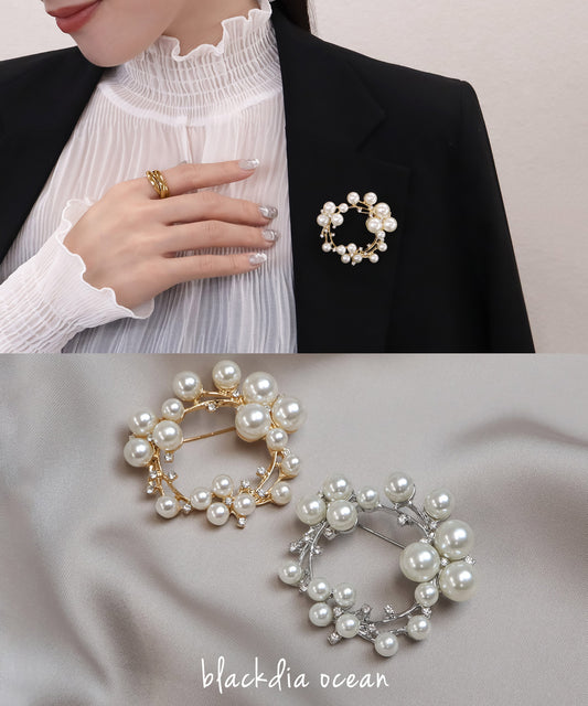 blackdia ocean パールストーンブローチ