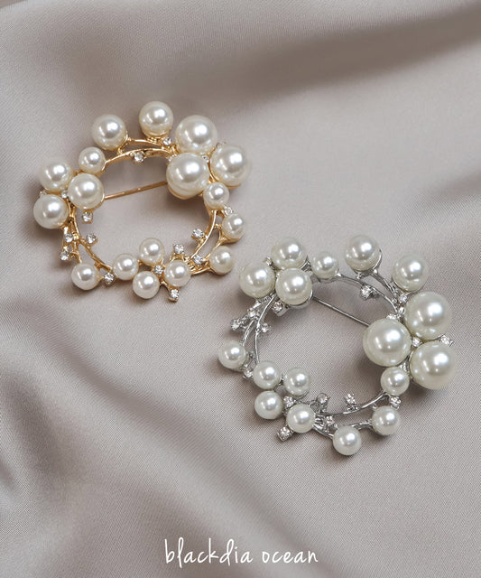 blackdia ocean パールストーンブローチ