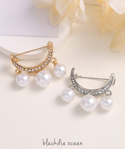 blackdia ocean パール＆ジルコニアブローチ