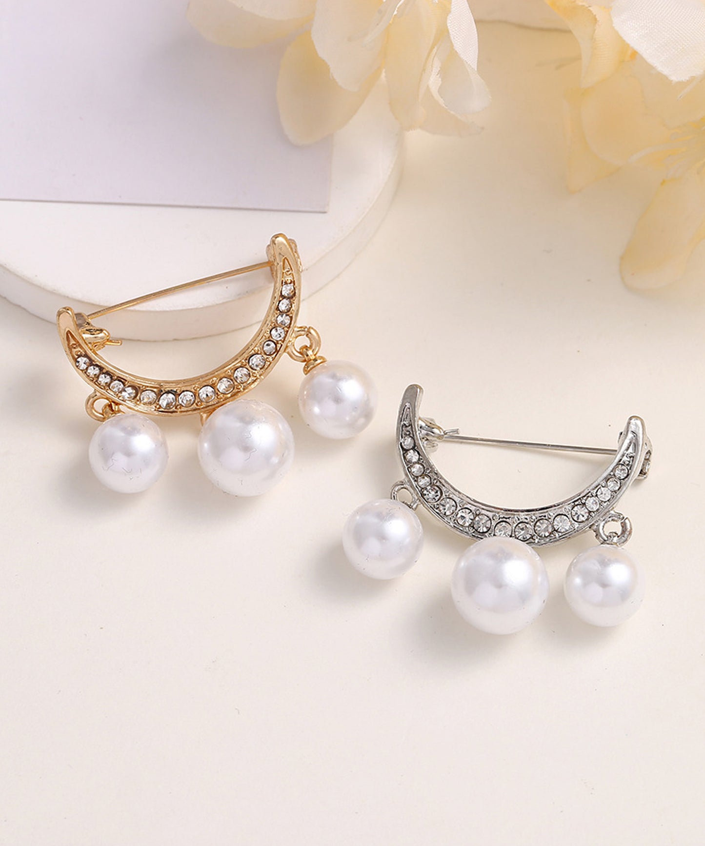 blackdia ocean パール＆ジルコニアブローチ