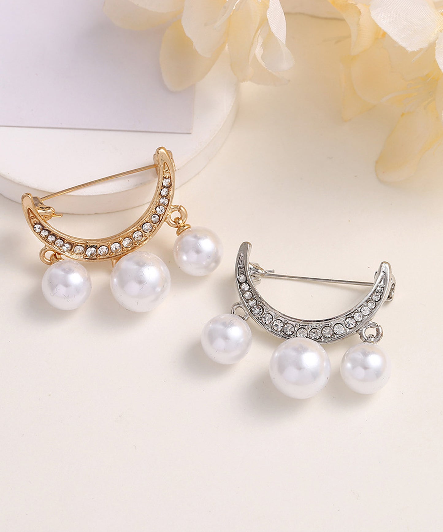 blackdia ocean パール＆ジルコニアブローチ