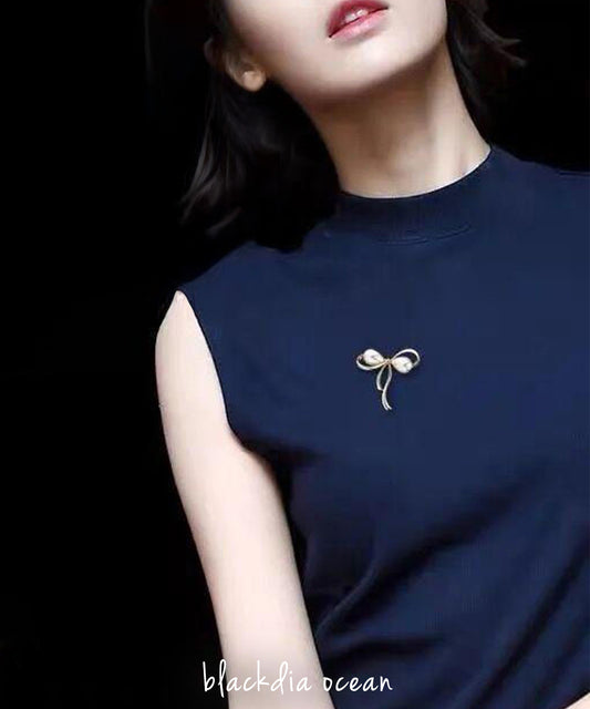 blackdia ocean ニュアンスリボンパールブローチ