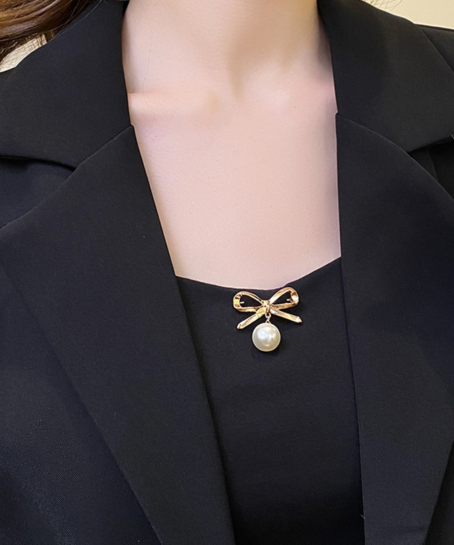 blackdia ocean リボンパールブローチ