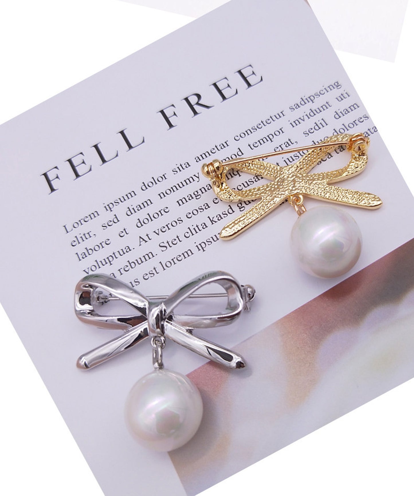 blackdia ocean リボンパールブローチ