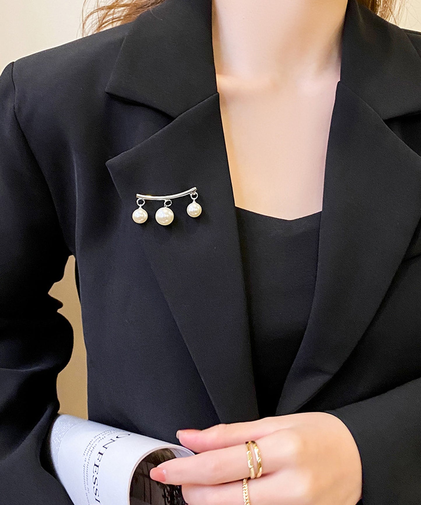 blackdia ocean トリプルパールブローチ