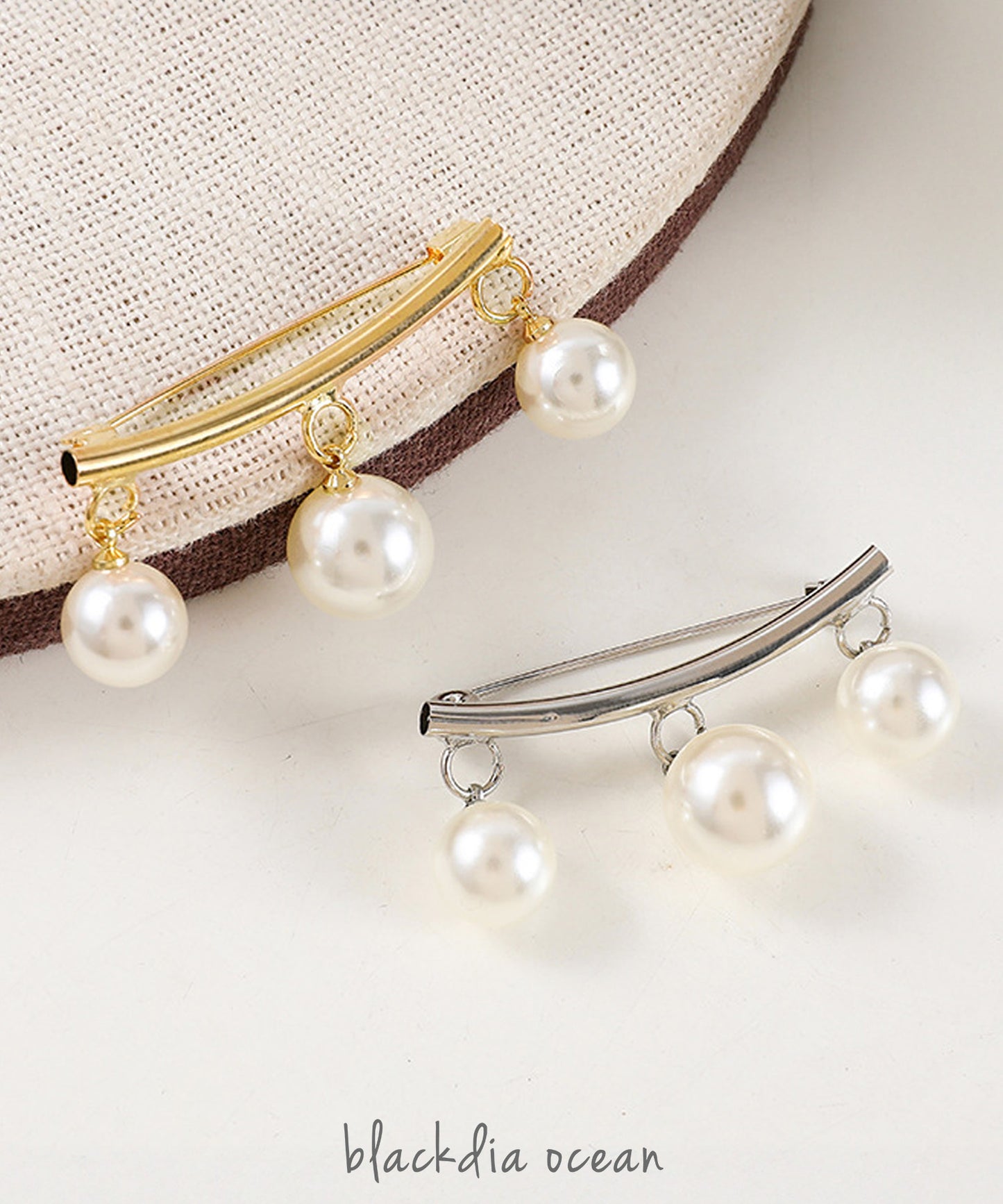 blackdia ocean トリプルパールブローチ