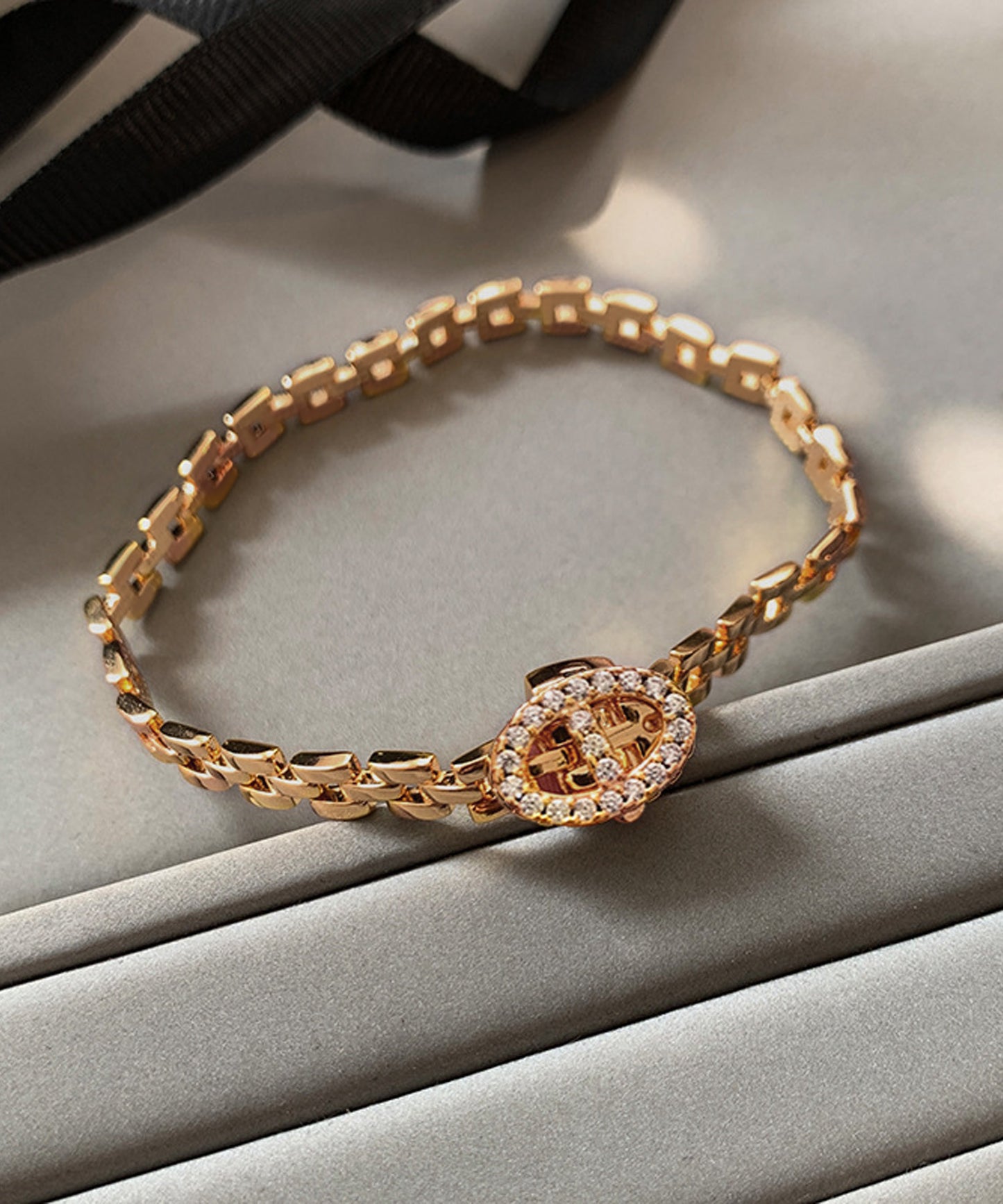 blackdia ocean ジルコニアバックルブレスレット