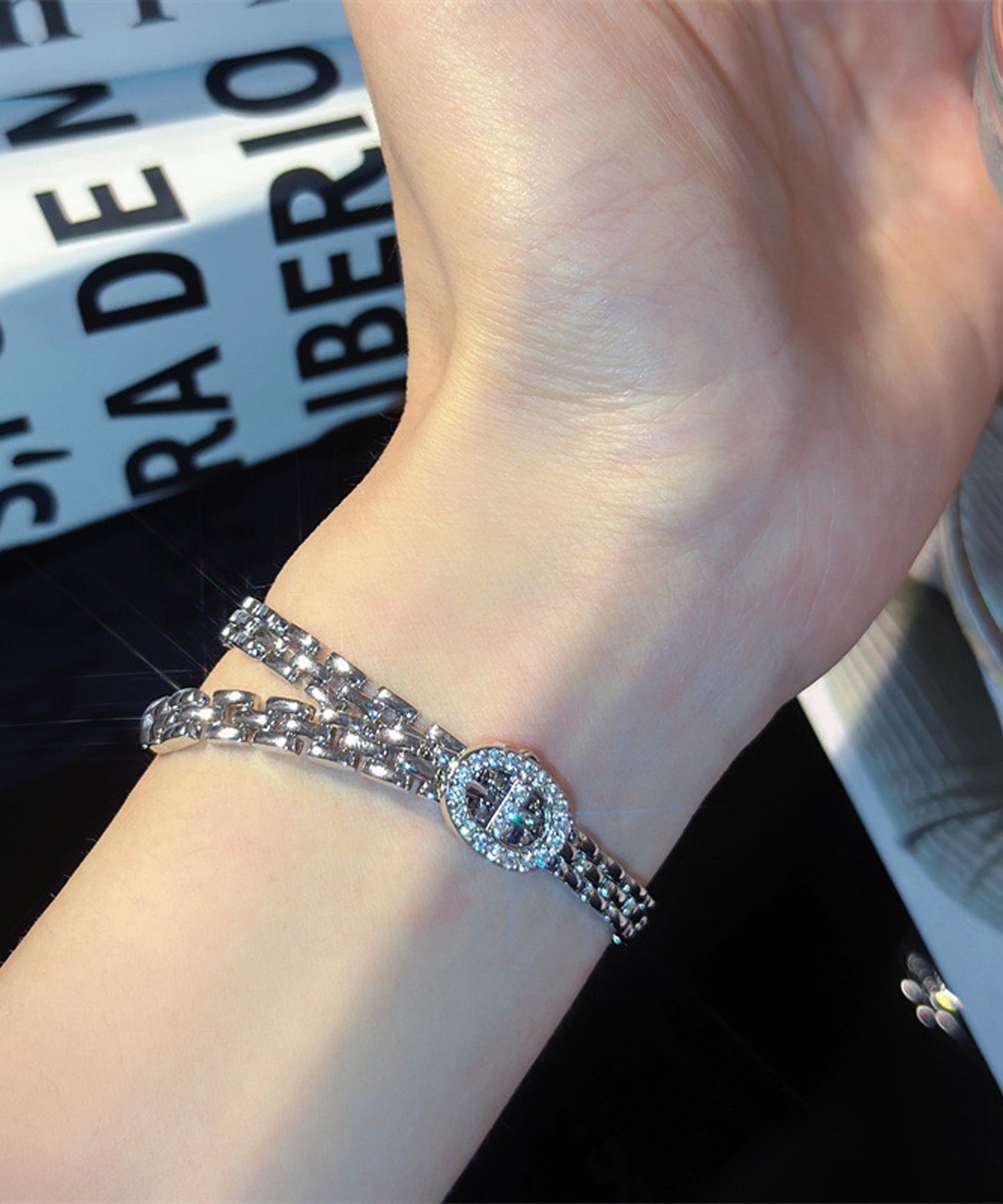 blackdia ocean ジルコニアバックルブレスレット