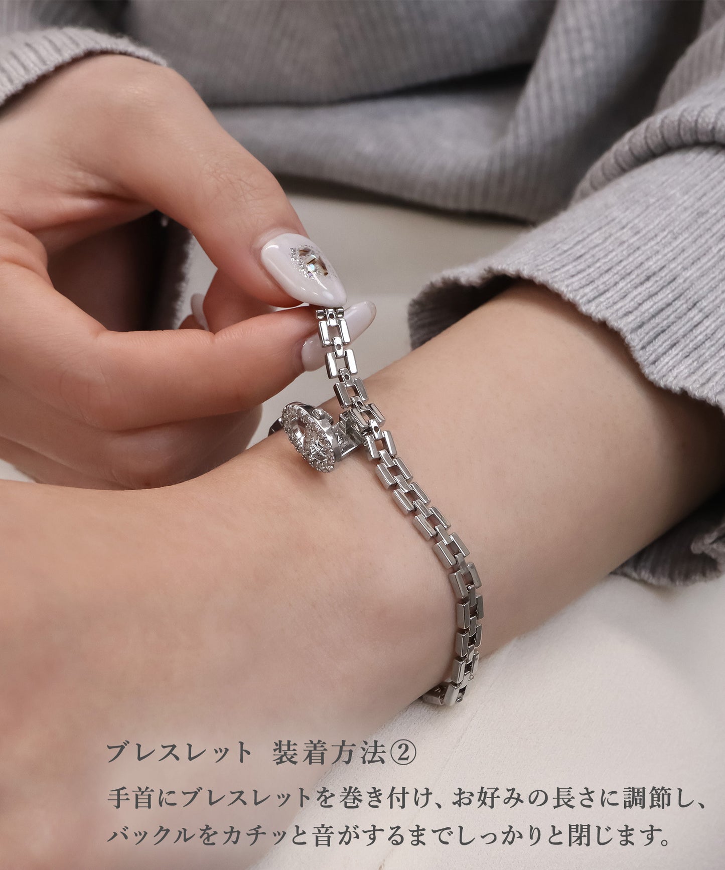 blackdia ocean ジルコニアバックルブレスレット