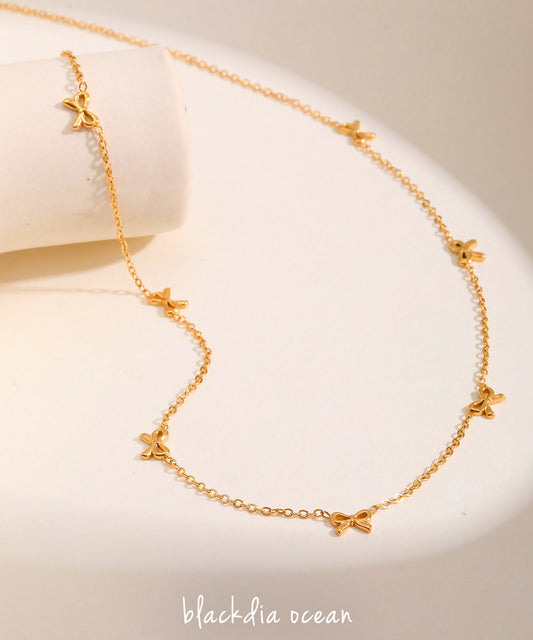 blackdia ocean ミニリボンチェーンネックレス
