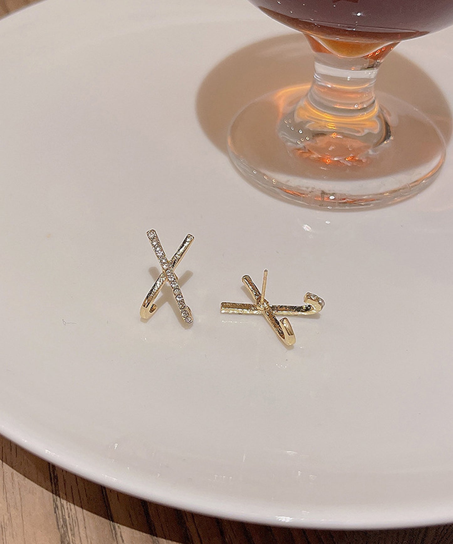 blackdia ocean ジルコニア クロス ピアス/イヤリング