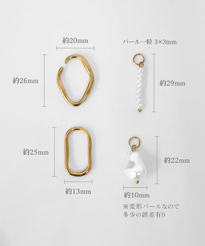 blackdia ocean パールチャーム イヤーカフ (片耳)