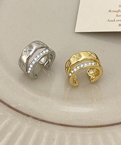 blackdia ocean キルティング&ジルコニア イヤーカフ 片耳