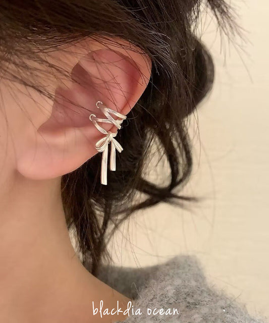 blackdia ocean 編み上げリボンイヤーカフ