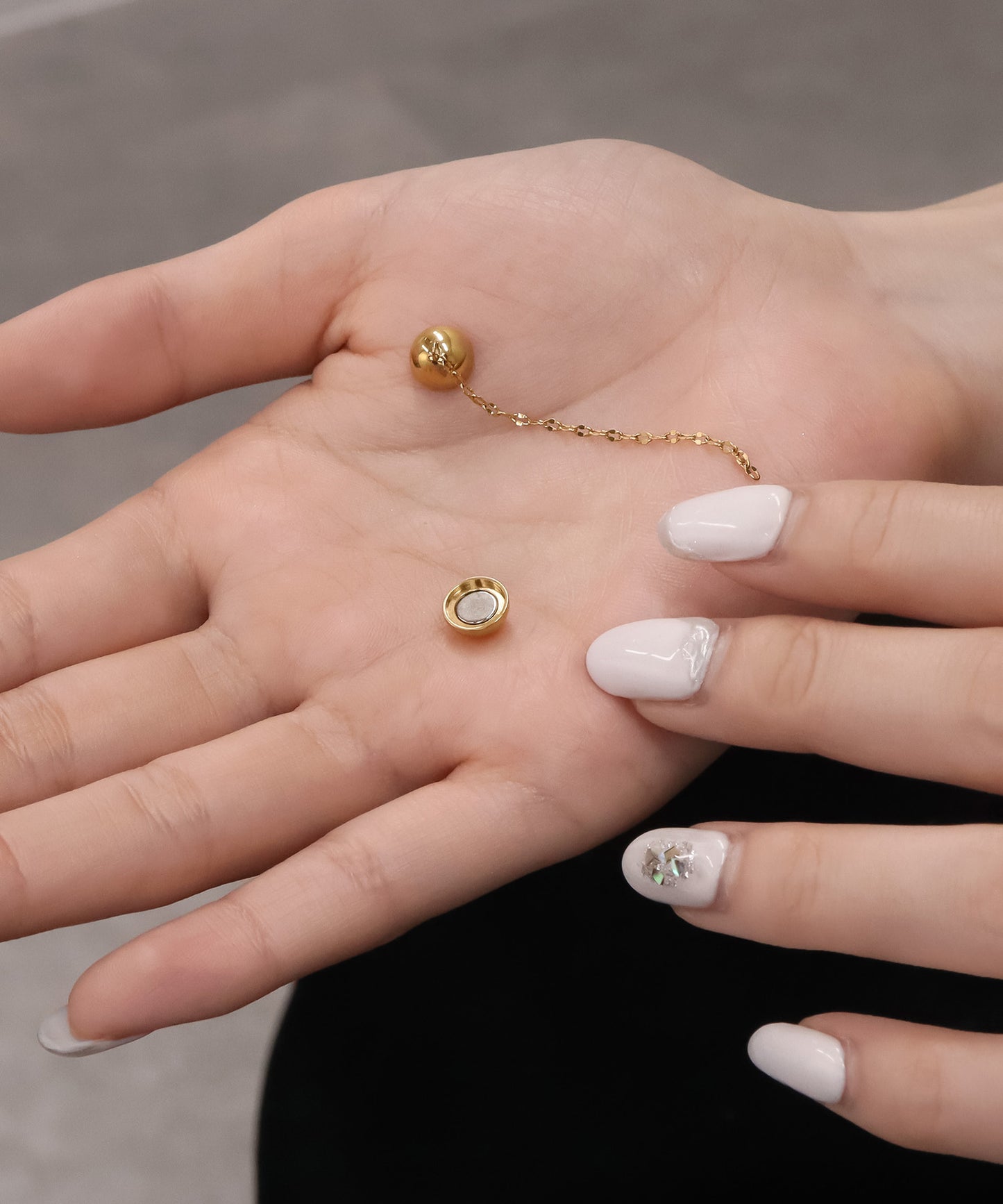 blackdia ocean マグネットペタルチェーンイヤリング