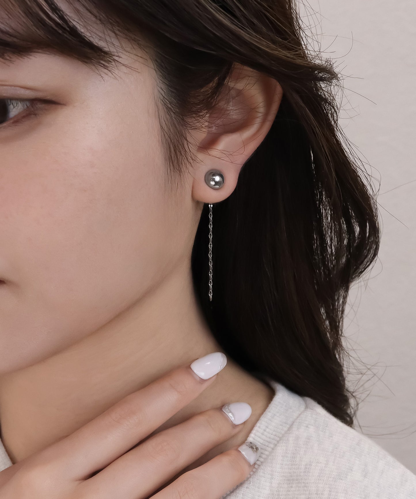 blackdia ocean マグネットペタルチェーンイヤリング