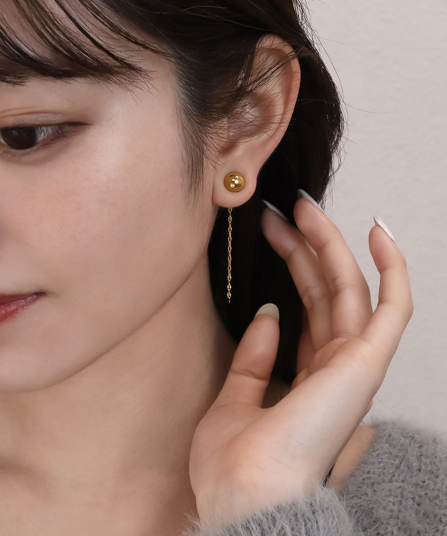 blackdia ocean マグネットペタルチェーンイヤリング