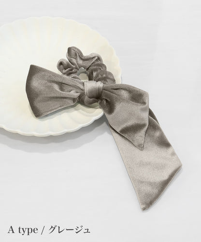 【今週末限定価格】blackdia ocean 2type ベロア リボンシュシュ