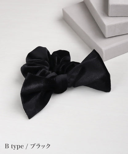 【今週末限定価格】blackdia ocean 2type ベロア リボンシュシュ