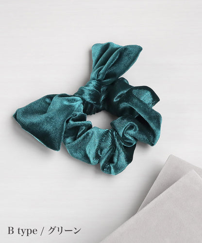 【今週末限定価格】blackdia ocean 2type ベロア リボンシュシュ